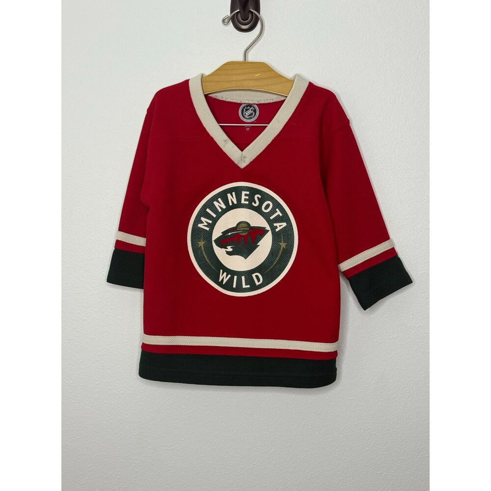 NHL Minnesota Wild Red Green Toddler Jersey size 2T